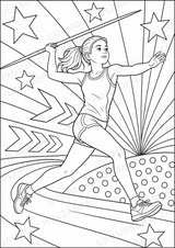 Leichtathletik POP Art Ausmalbilder 15 Malvorlagen – Materialseite 9