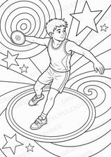 Leichtathletik POP Art Ausmalbilder 15 Malvorlagen – Materialseite 10