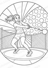 Leichtathletik POP Art Ausmalbilder 15 Malvorlagen – Materialseite 11