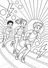Leichtathletik POP Art Ausmalbilder 15 Malvorlagen – Materialseite 12