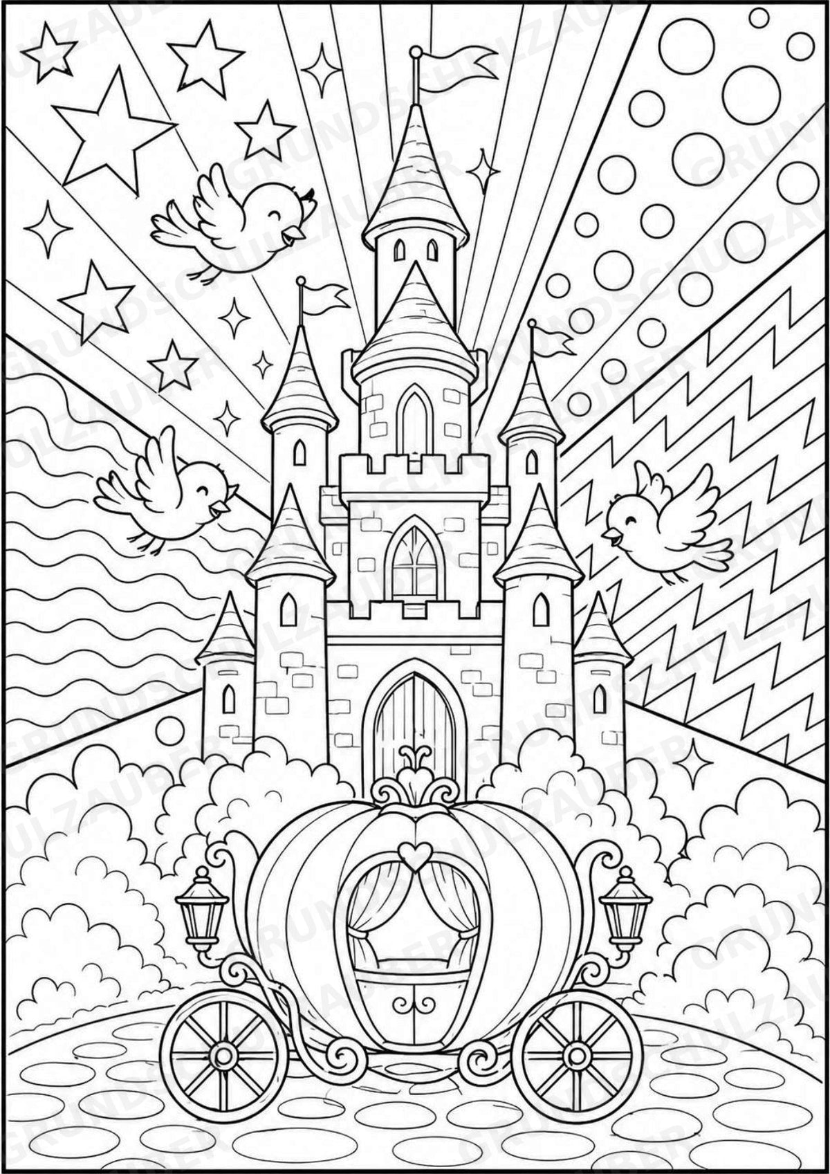 Märchen POP Art Ausmalbilder 15 Malvorlagen – Materialseite 2