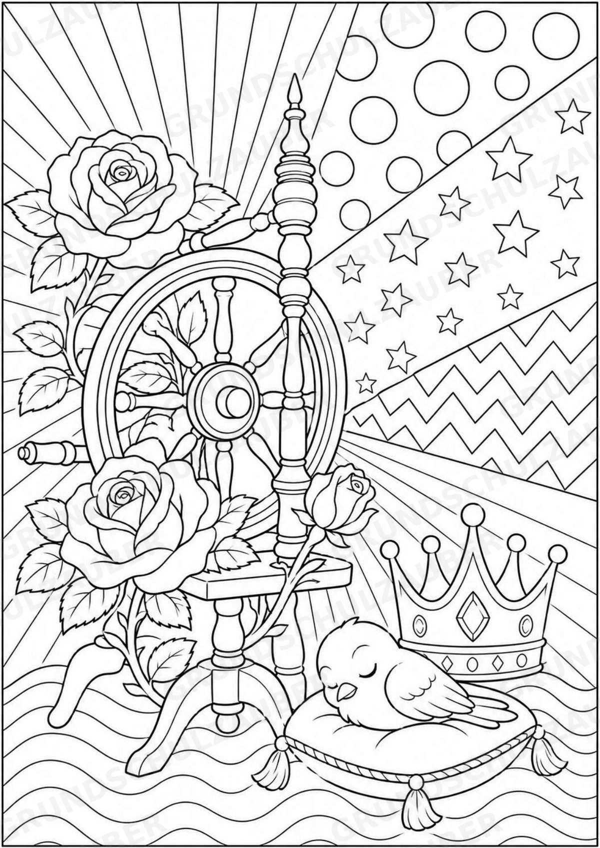 Märchen POP Art Ausmalbilder 15 Malvorlagen – Materialseite 8
