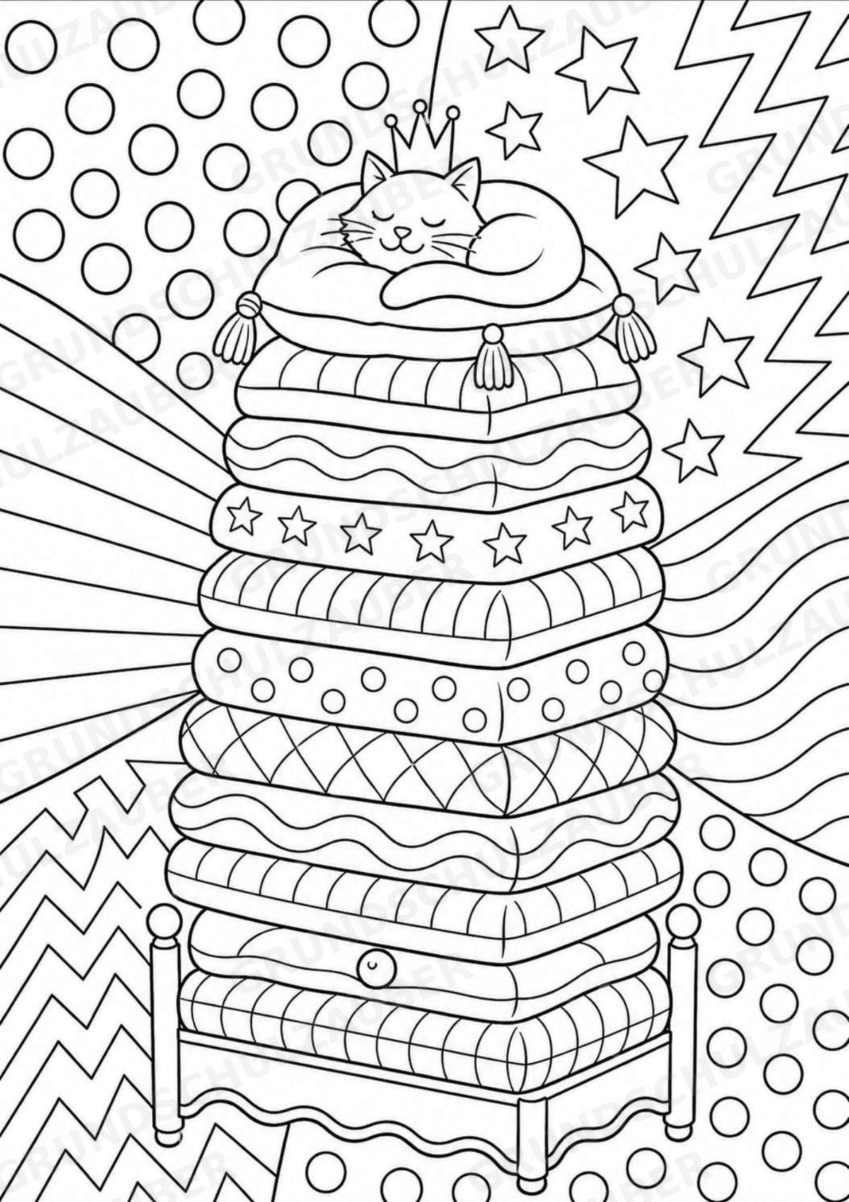 Märchen POP Art Ausmalbilder 15 Malvorlagen – Materialseite 12