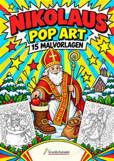 Nikolaus POP Art Ausmalbilder 15 Malvorlagen – Cover