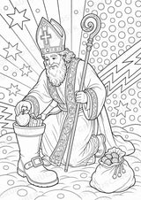 Nikolaus POP Art Ausmalbilder 15 Malvorlagen – Materialseite 2
