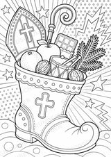 Nikolaus POP Art Ausmalbilder 15 Malvorlagen – Materialseite 3