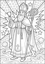Nikolaus POP Art Ausmalbilder 15 Malvorlagen – Materialseite 5