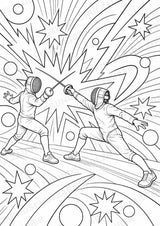Olympische Spiele POP Art Ausmalbilder 15 Malvorlagen – Materialseite 4