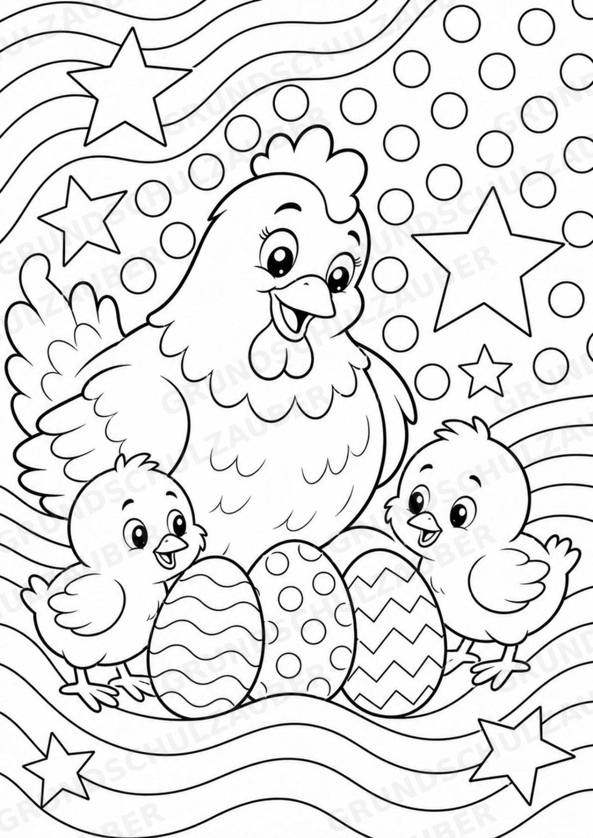 Ostern POP Art Ausmalbilder 15 Malvorlagen – Materialseite 9