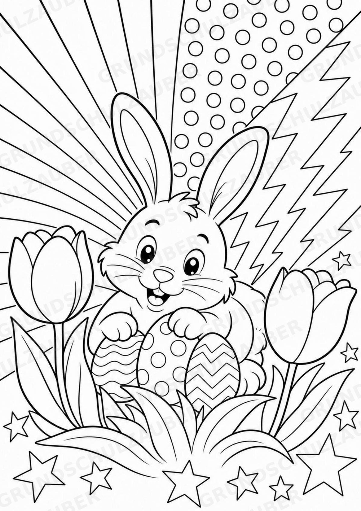 Ostern POP Art Ausmalbilder 15 Malvorlagen – Materialseite 12