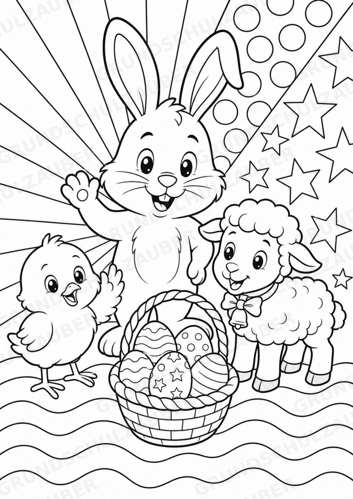 Ostern POP Art Ausmalbilder 15 Malvorlagen – Materialseite 16