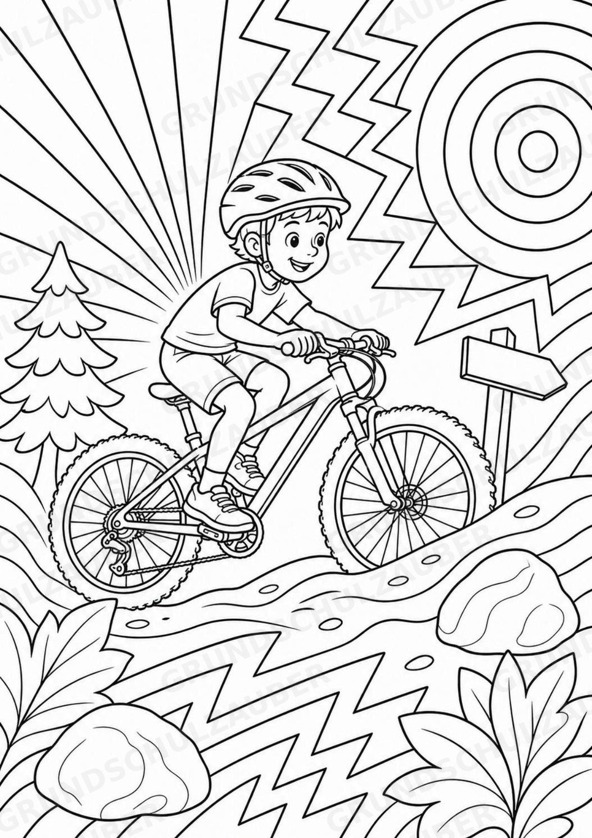 Radsport POP Art Ausmalbilder 15 Malvorlagen – Materialseite 3