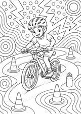 Radsport POP Art Ausmalbilder 15 Malvorlagen – Materialseite 8