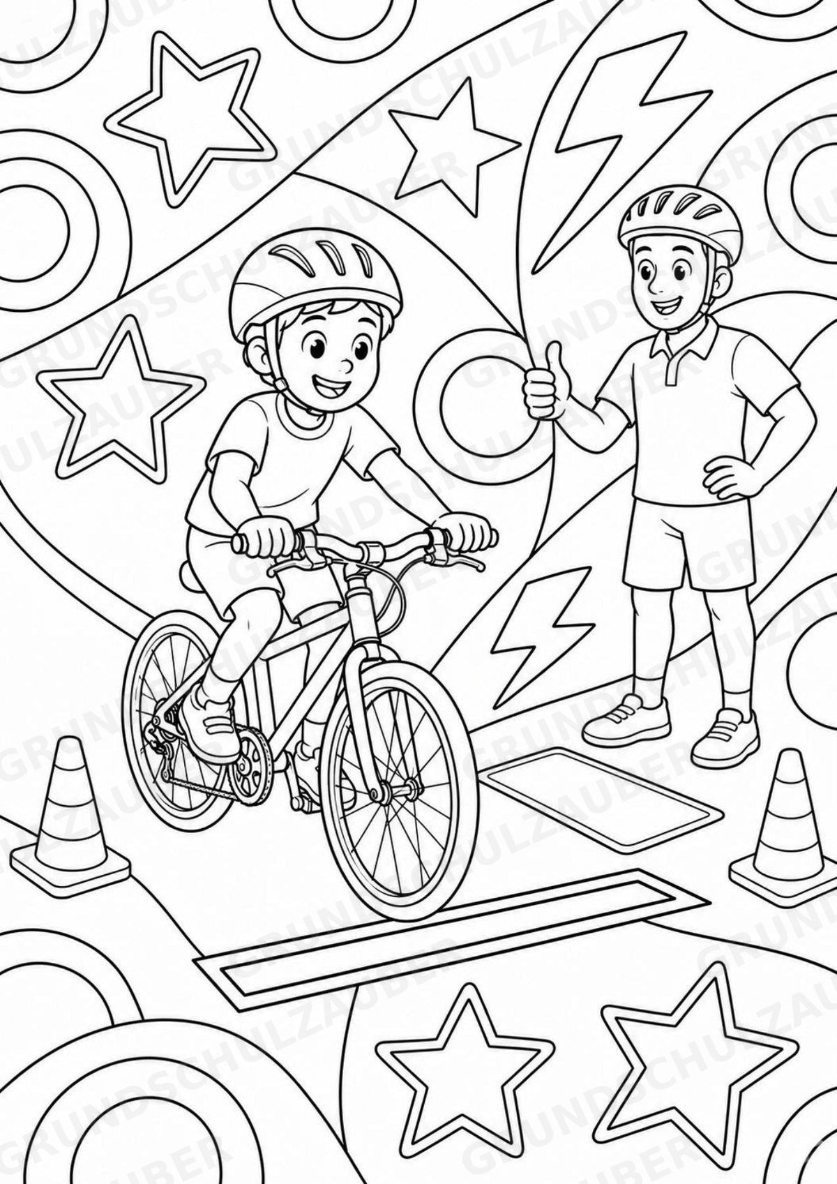 Radsport POP Art Ausmalbilder 15 Malvorlagen – Materialseite 11