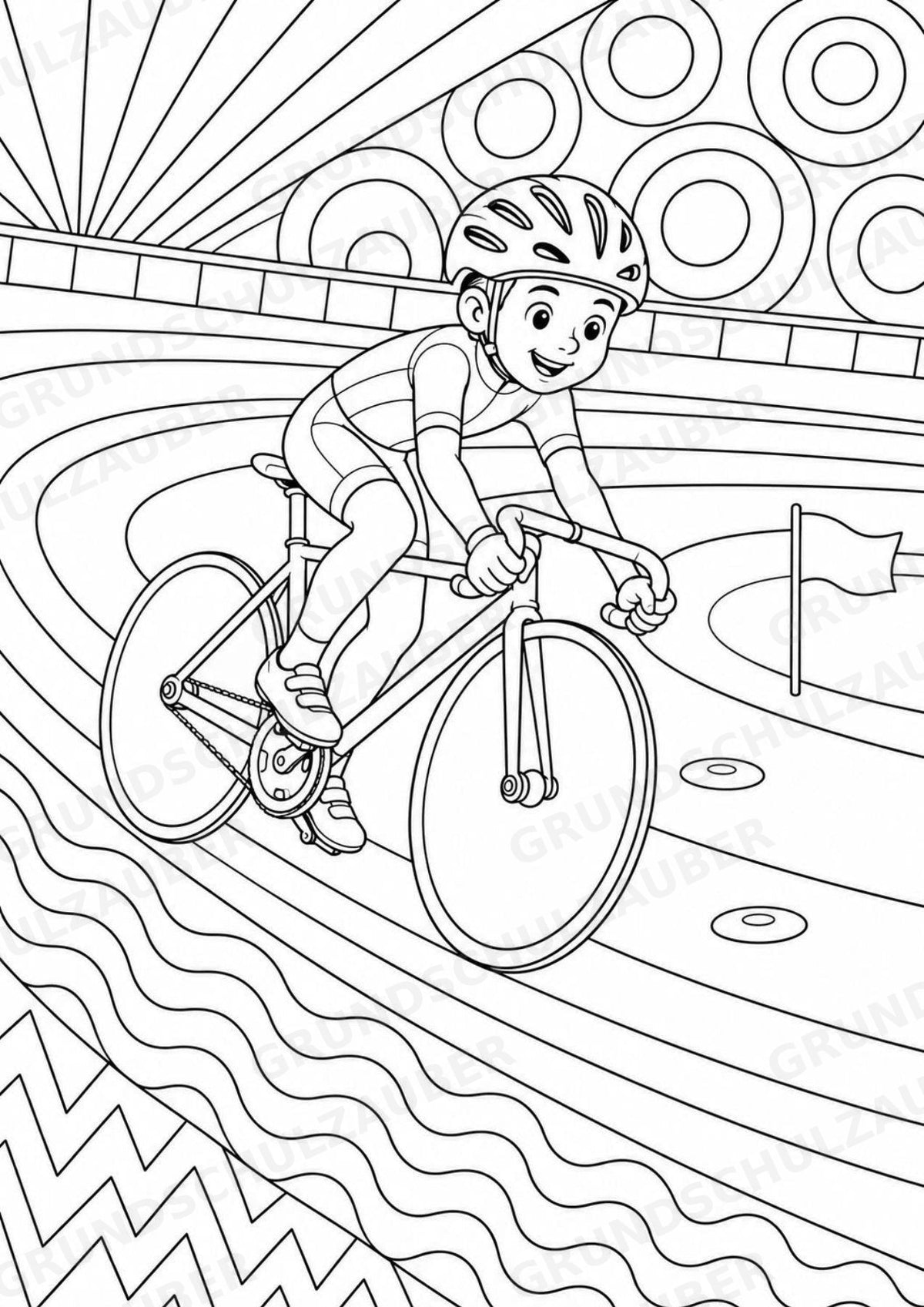 Radsport POP Art Ausmalbilder 15 Malvorlagen – Materialseite 15
