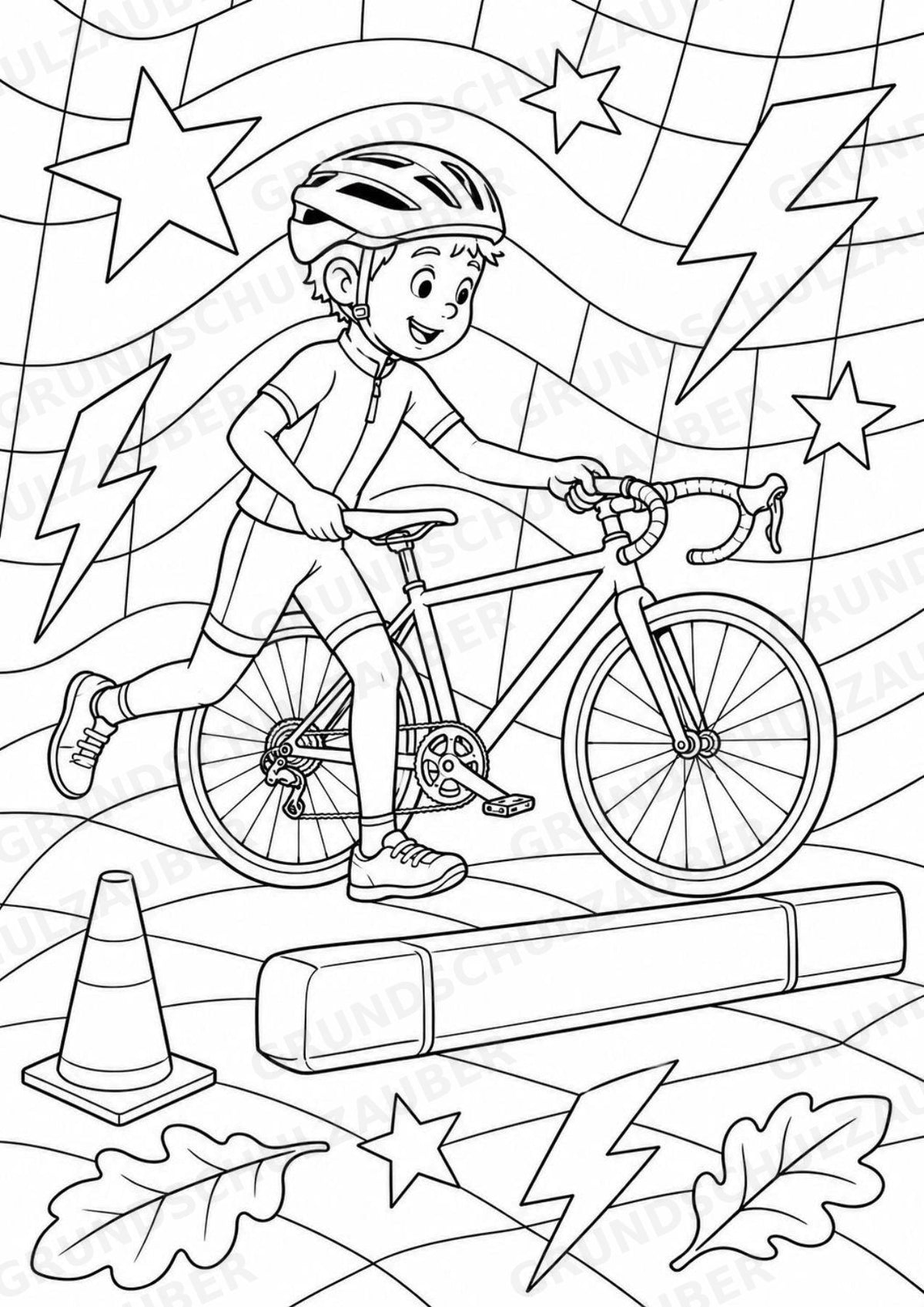 Radsport POP Art Ausmalbilder 15 Malvorlagen – Materialseite 16