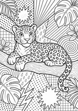 Regenwald POP Art Ausmalbilder 15 Malvorlagen – Materialseite 5