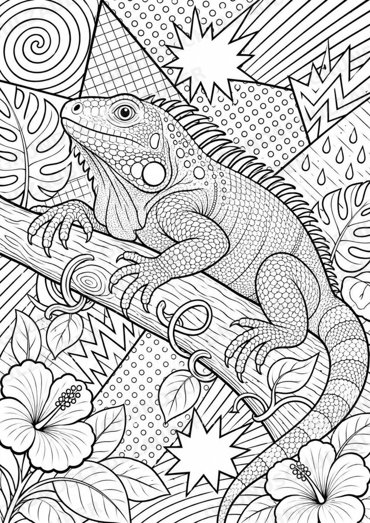 Regenwald POP Art Ausmalbilder 15 Malvorlagen – Materialseite 13