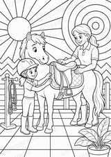 Reiten POP Art Ausmalbilder 15 Malvorlagen – Materialseite 12