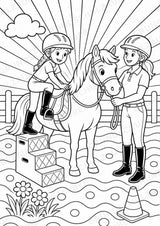Reiten POP Art Ausmalbilder 15 Malvorlagen – Materialseite 13