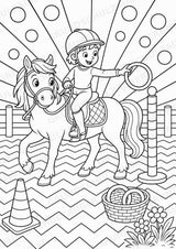 Reiten POP Art Ausmalbilder 15 Malvorlagen – Materialseite 14