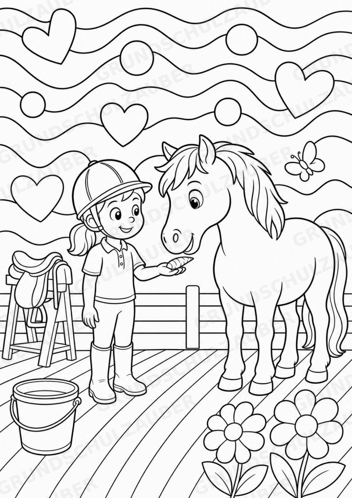 Reiten POP Art Ausmalbilder 15 Malvorlagen – Materialseite 15