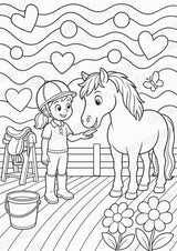Reiten POP Art Ausmalbilder 15 Malvorlagen – Materialseite 15