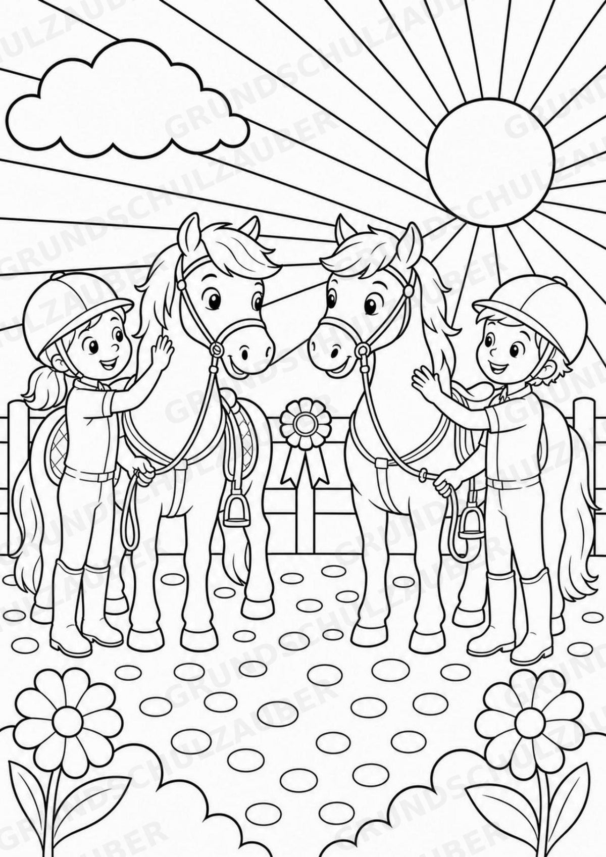 Reiten POP Art Ausmalbilder 15 Malvorlagen – Materialseite 16
