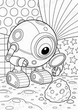 Roboter POP Art Ausmalbilder 15 Malvorlagen – Materialseite 3