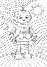 Roboter POP Art Ausmalbilder 15 Malvorlagen – Materialseite 5