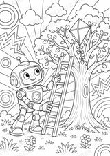 Roboter POP Art Ausmalbilder 15 Malvorlagen – Materialseite 8