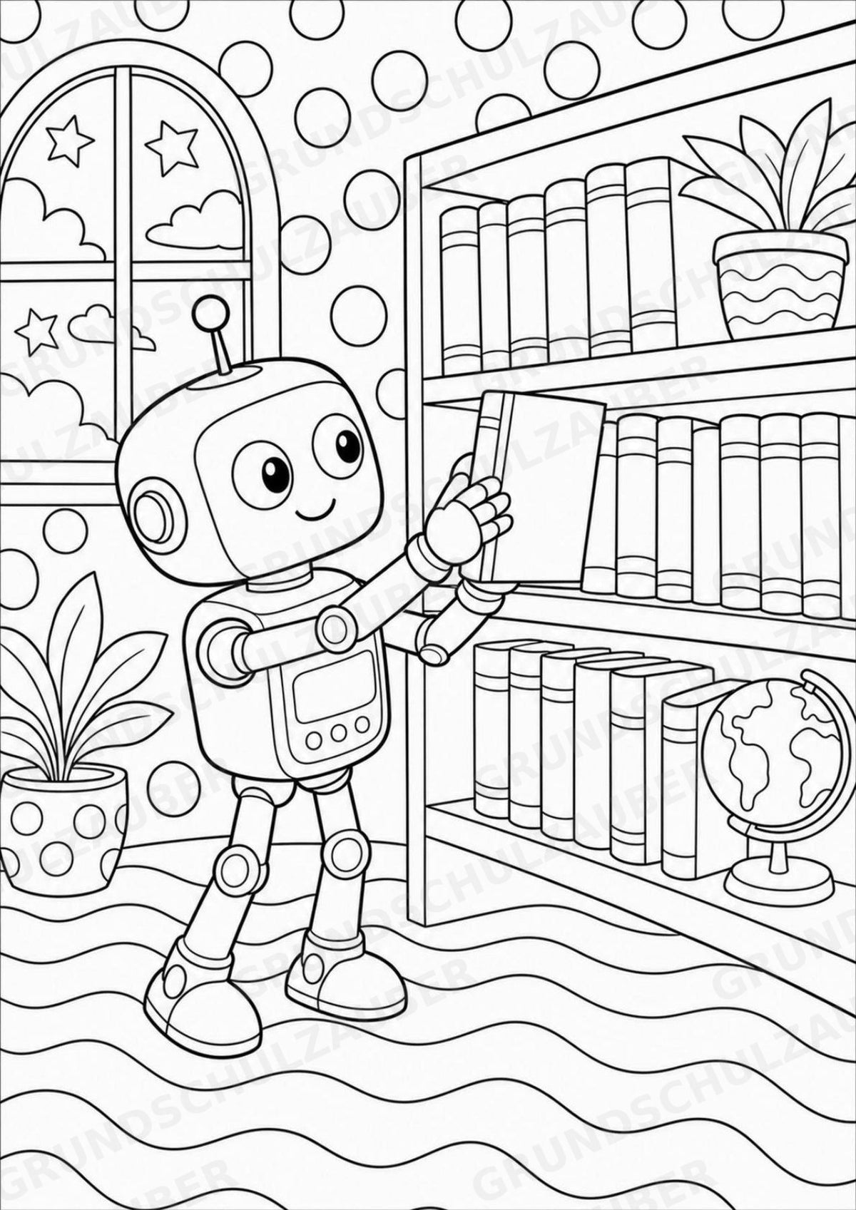 Roboter POP Art Ausmalbilder 15 Malvorlagen – Materialseite 11