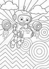 Roboter POP Art Ausmalbilder 15 Malvorlagen – Materialseite 12