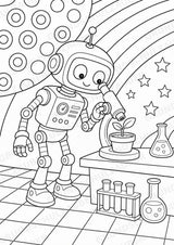 Roboter POP Art Ausmalbilder 15 Malvorlagen – Materialseite 15