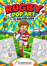 Rugby POP Art Ausmalbilder 15 Malvorlagen – Cover