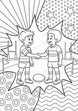 Rugby POP Art Ausmalbilder 15 Malvorlagen – Materialseite 16