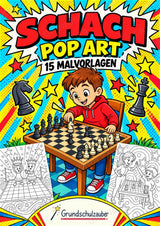Schach POP Art Ausmalbilder 15 Malvorlagen – Cover