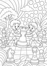 Schach POP Art Ausmalbilder 15 Malvorlagen – Materialseite 5
