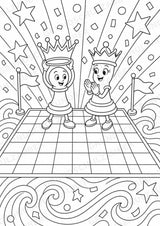Schach POP Art Ausmalbilder 15 Malvorlagen – Materialseite 9