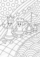 Schach POP Art Ausmalbilder 15 Malvorlagen – Materialseite 10