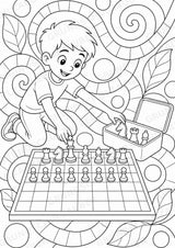 Schach POP Art Ausmalbilder 15 Malvorlagen – Materialseite 12