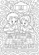 Schach POP Art Ausmalbilder 15 Malvorlagen – Materialseite 13