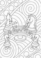 Schach POP Art Ausmalbilder 15 Malvorlagen – Materialseite 15