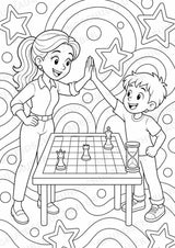 Schach POP Art Ausmalbilder 15 Malvorlagen – Materialseite 16