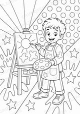 Schulstart POP Art Ausmalbilder 15 Malvorlagen – Materialseite 10