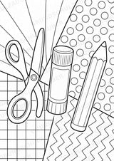 Schulstart POP Art Ausmalbilder 15 Malvorlagen – Materialseite 15