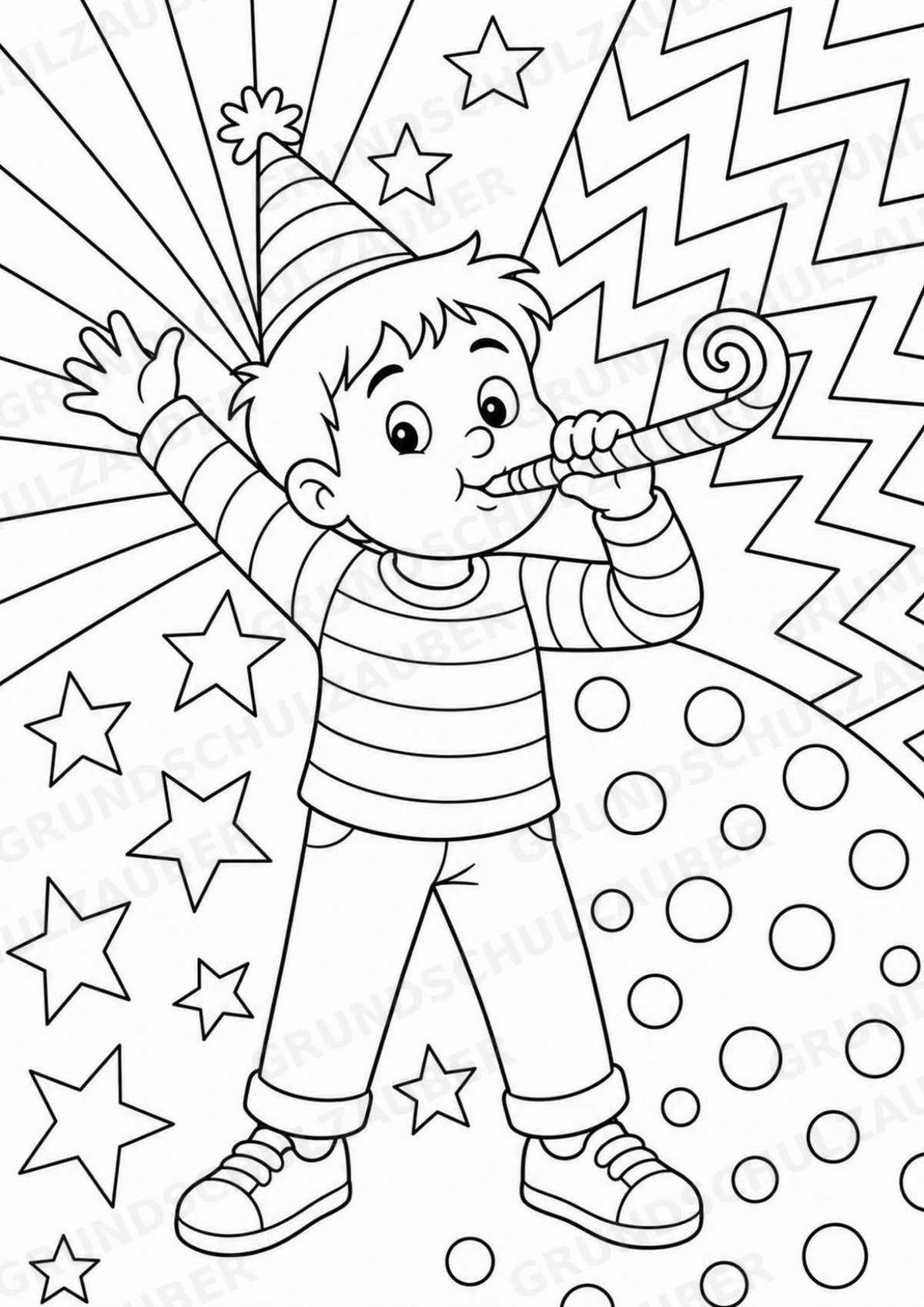 Silvester POP Art Ausmalbilder 15 Malvorlagen – Materialseite 5