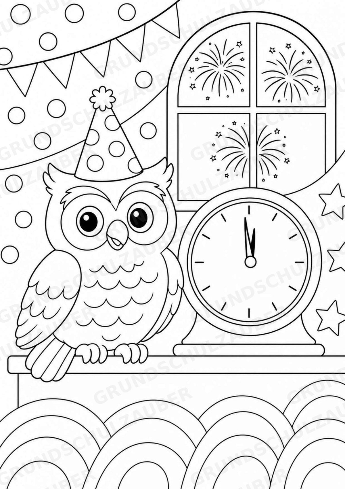 Silvester POP Art Ausmalbilder 15 Malvorlagen – Materialseite 13