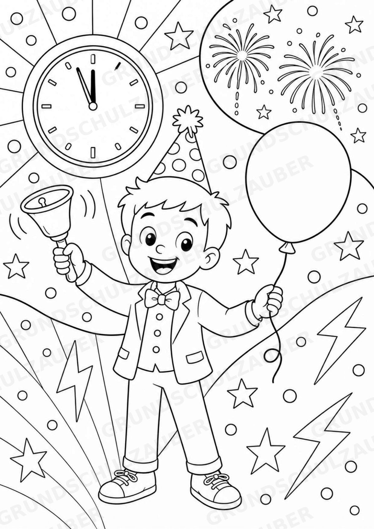 Silvester POP Art Ausmalbilder 15 Malvorlagen – Materialseite 15