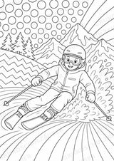Skifahren POP Art Ausmalbilder 15 Malvorlagen – Materialseite 8